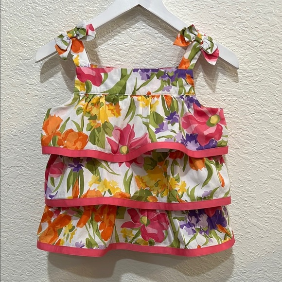 4 for $20 Janie & Jack  vintage Floral tiered top size 6 from Summer Orchid line - Picture 1 of 3